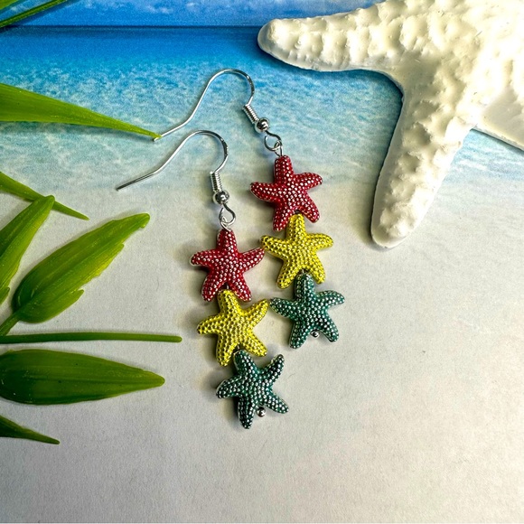 3/$20 Starfish and Frosted Glass Earrings - Pick Your Fave! - Picture 4 of 13
